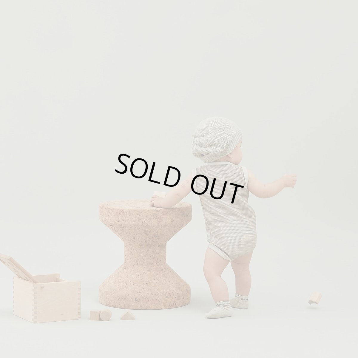 画像4: MOUN TEN. マウンテン baby bicolor waffle raglan T sand x ecru (70cm〜80cm) (4)