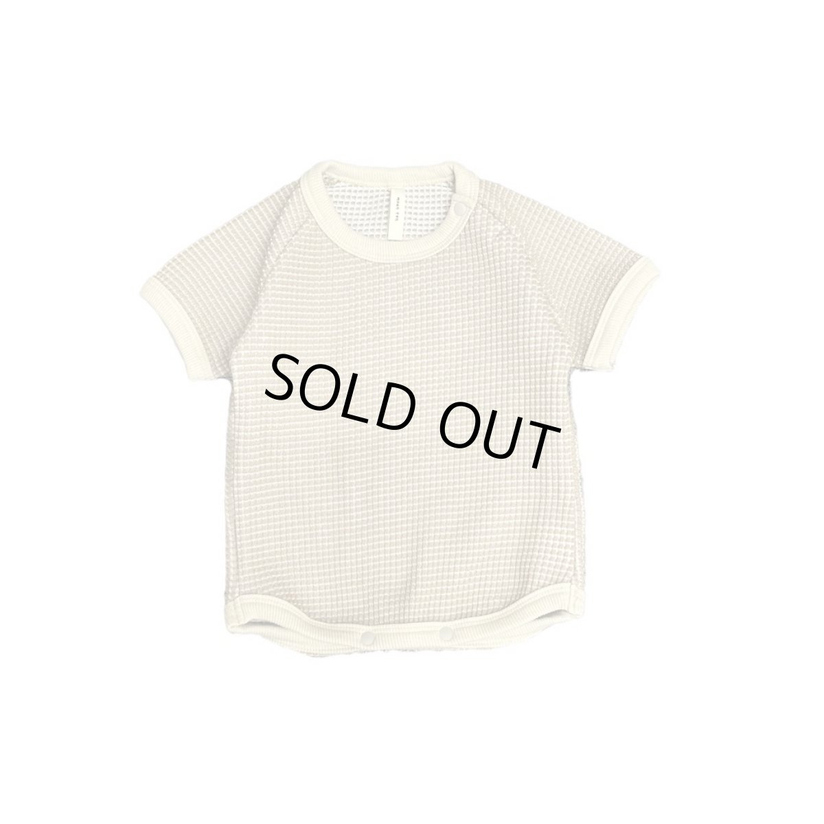 画像1: MOUN TEN. マウンテン baby bicolor waffle raglan T sand x ecru (70cm〜80cm) (1)