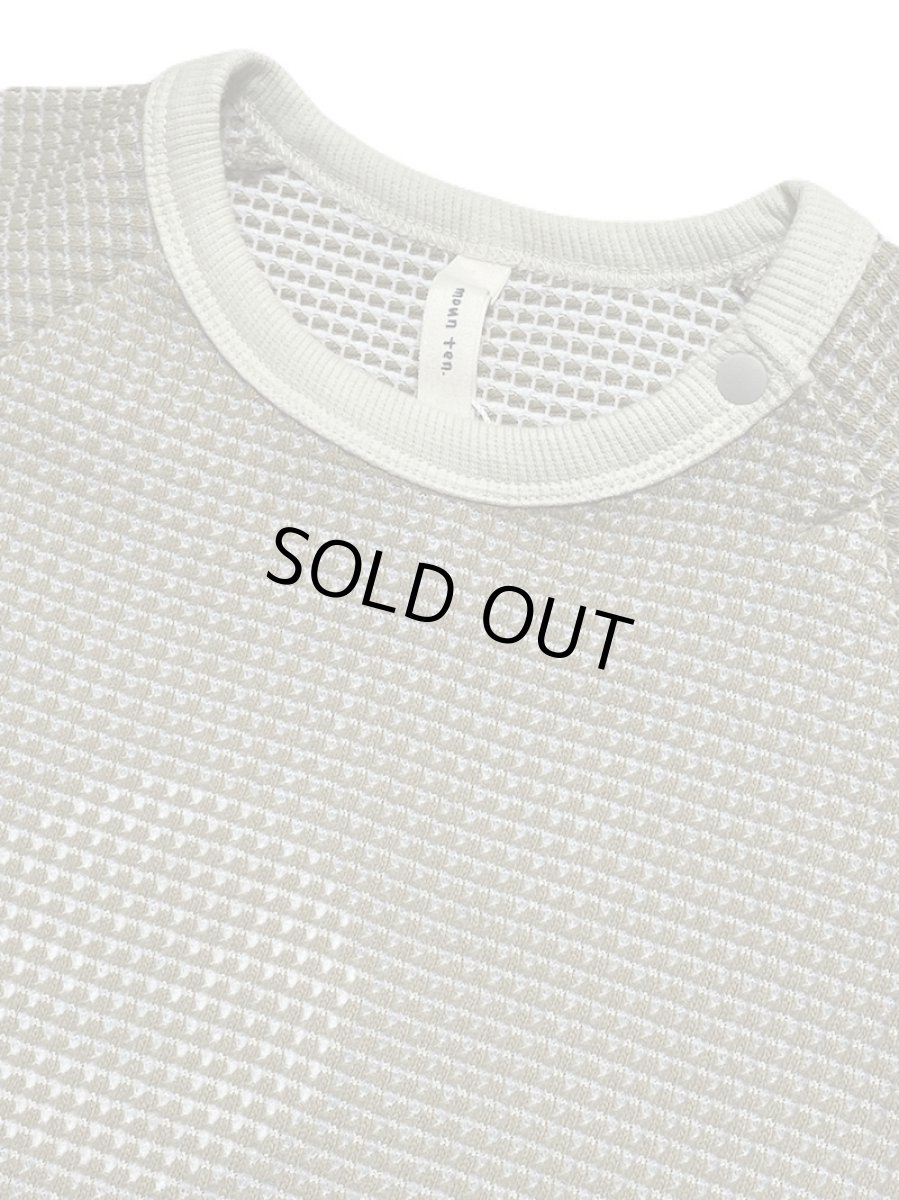 画像5: MOUN TEN. マウンテン baby bicolor waffle raglan T sand x ecru (70cm〜80cm) (5)