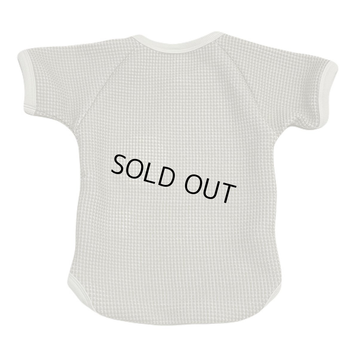 画像8: MOUN TEN. マウンテン baby bicolor waffle raglan T sand x ecru (70cm〜80cm) (8)