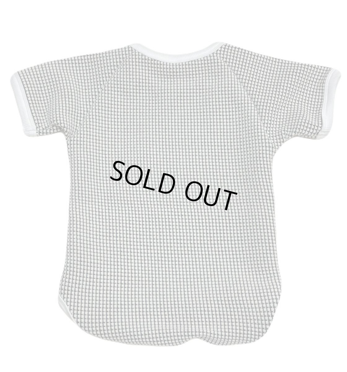 画像6: MOUN TEN. マウンテン baby bicolor waffle raglan T ecru x charcoal (70cm〜80cm) (6)