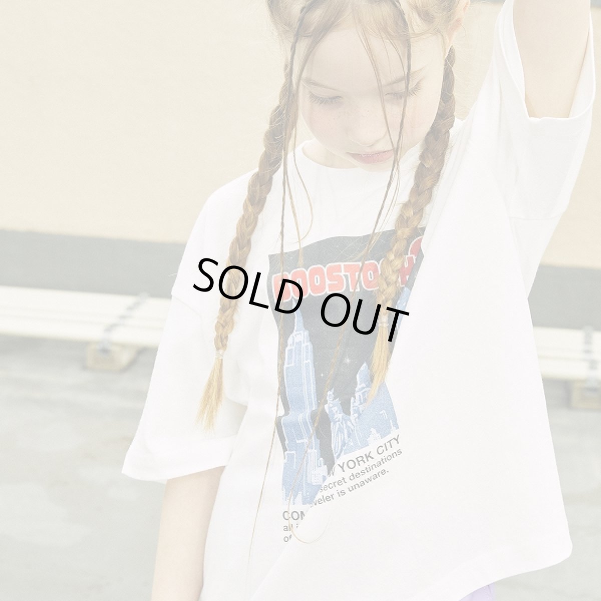 画像1: BOOSTOCK ブーストック NEWYORK Tシャツ WHITE (110cm〜170cm) (1)