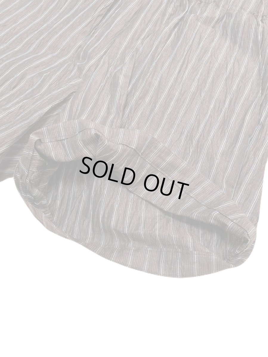 画像4: MOUN TEN. マウンテン linen blend shorts brown stripe 0(145-155cm) (4)