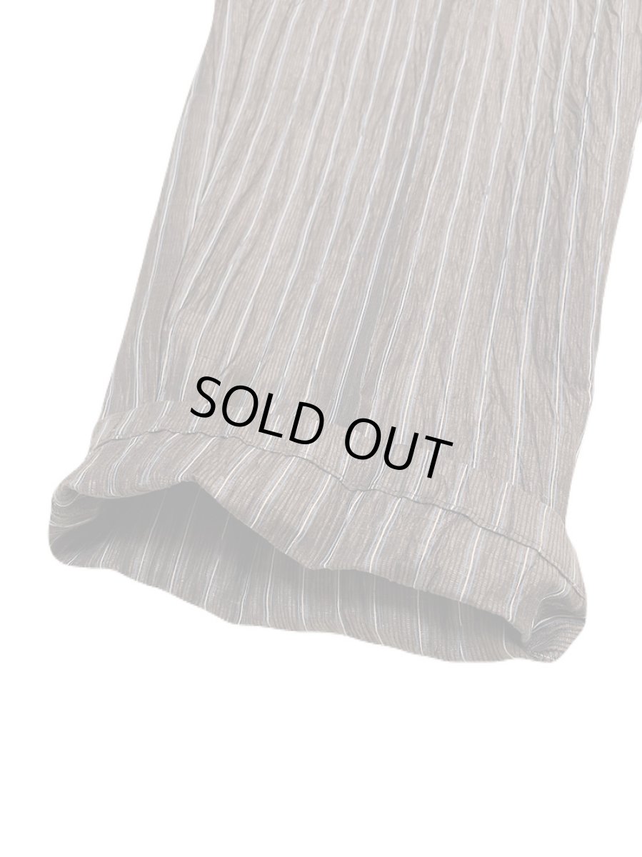 画像4: 【SALE50%OFF】MOUN TEN. マウンテン linen blend 1tuck wide pants brown stripe (110cm〜140cm) (4)