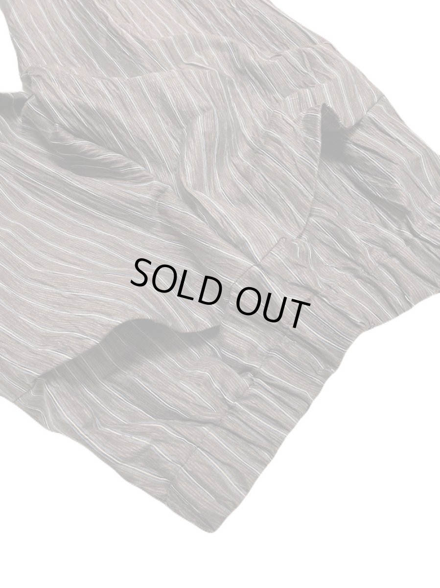 画像5: MOUN TEN. マウンテン linen blend 1tuck wide pants brown stripe 0(145-155cm) (5)