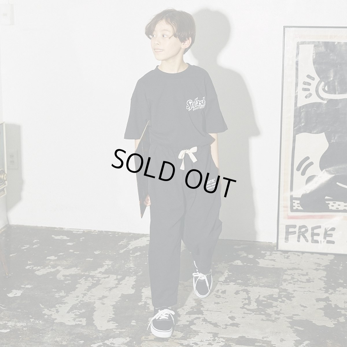 画像8: BOOSTOCK ブーストック splash Tシャツ BLACK (110cm〜170cm) (8)