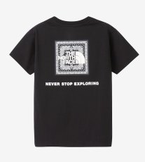 画像1: THE NORTH FACE kids S/S Bandana Square Logo Tee ショートスリーブバンダナスクェアロゴティー（キッズ）ブラック・K (130cm〜160cm) (1)