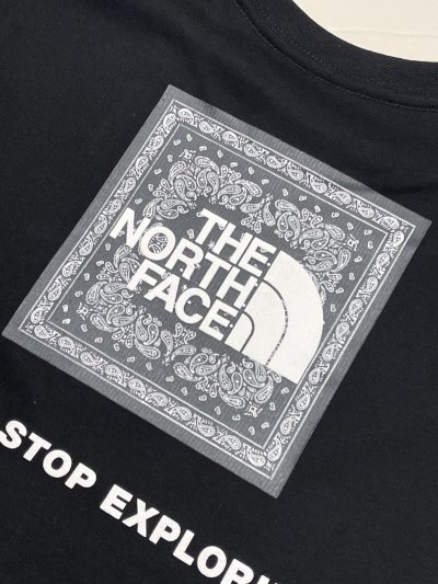 画像1: THE NORTH FACE kids T S/S Bandana Square Logo Tee トドラーショートスリーブバンダナスクェアロゴティー（キッズ）ブラック・K (100cm〜120cm)