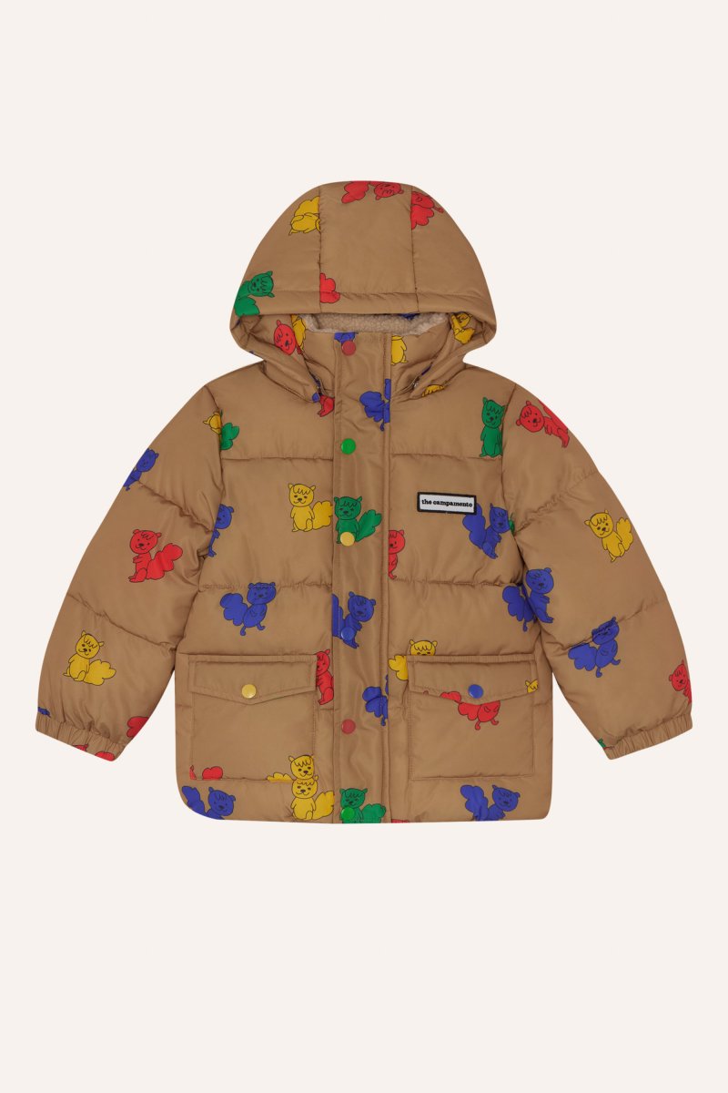 画像1: The Campamento (カンパメント) MULTICOLOR SQUIRRELS PUFFER JACKET (1)