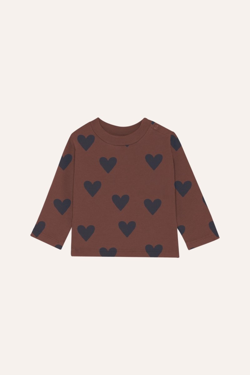 画像1: The Campamento (カンパメント) HEARTS BROWN BABY TSHIRT (1)