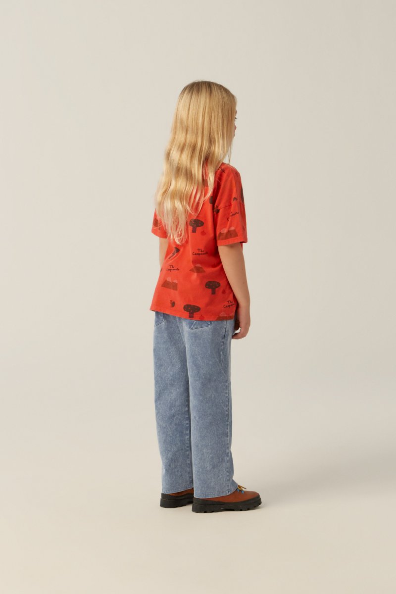 画像3: The Campamento ザ・カンパメント MOUNTAINS RED TSHIRT (3)