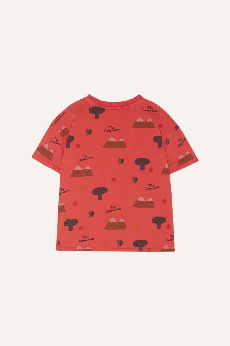 画像4: The Campamento ザ・カンパメント MOUNTAINS RED TSHIRT (4)