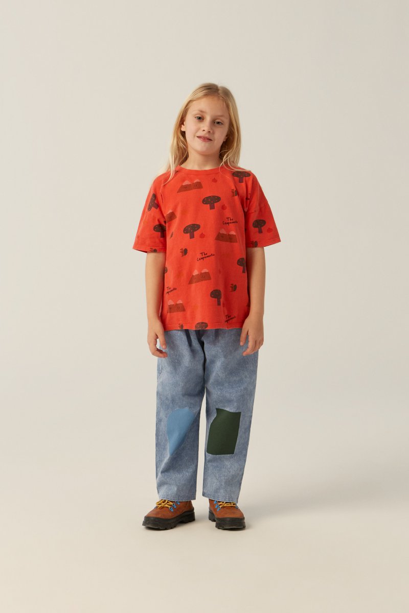 画像2: The Campamento ザ・カンパメント MOUNTAINS RED TSHIRT (2)