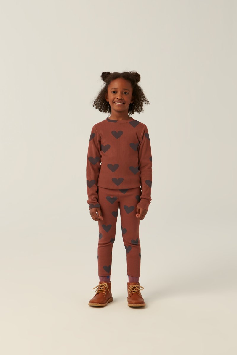 画像2: The Campamento ザ・カンパメント HEARTS BROWN LEGGINGS (2)