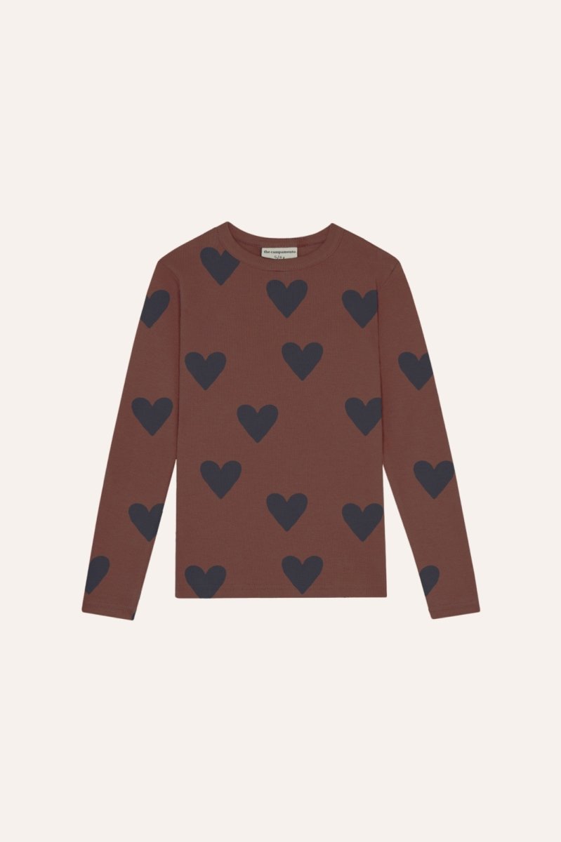画像1: The Campamento (カンパメント) HEARTS BROWN TSHIRT (1)