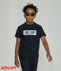 画像1: RE/SP アールイーエスピー BOX TEE BLACK 130cm-160cm  (1)