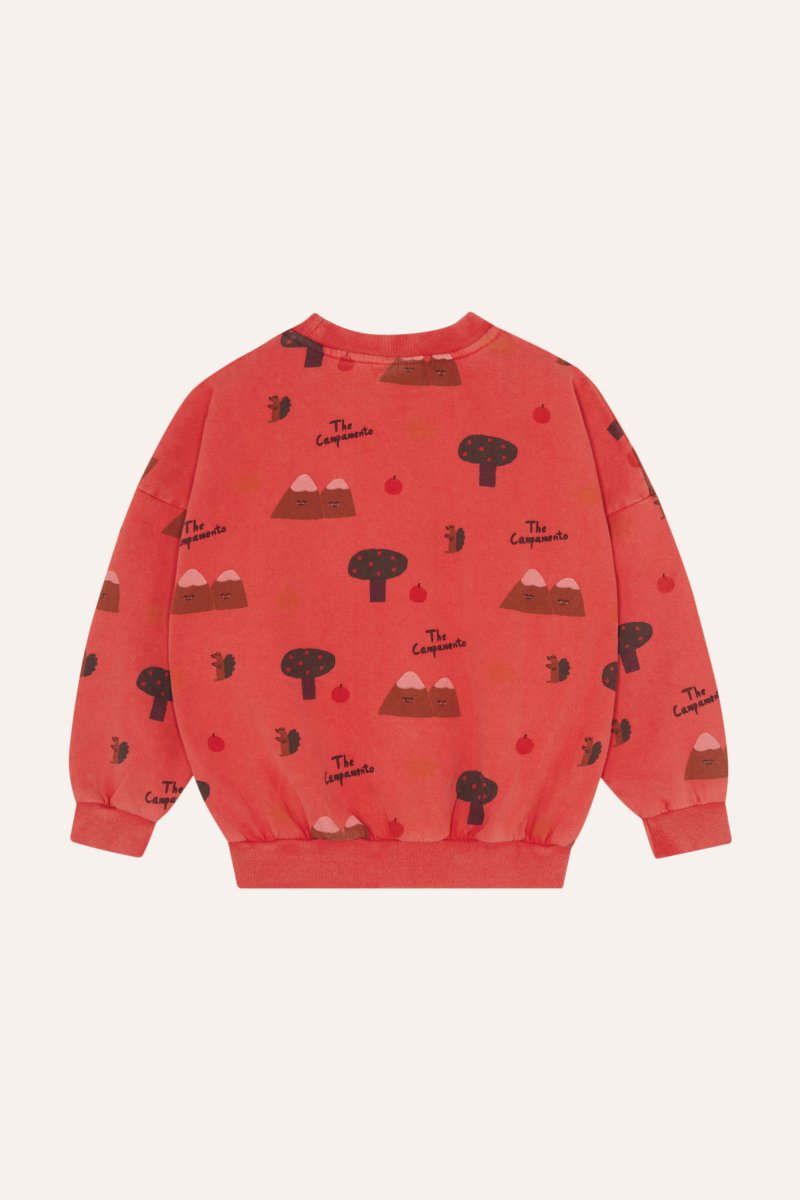 画像4: The Campamento ザ・カンパメント Mountains Red Sweatshirt (4)