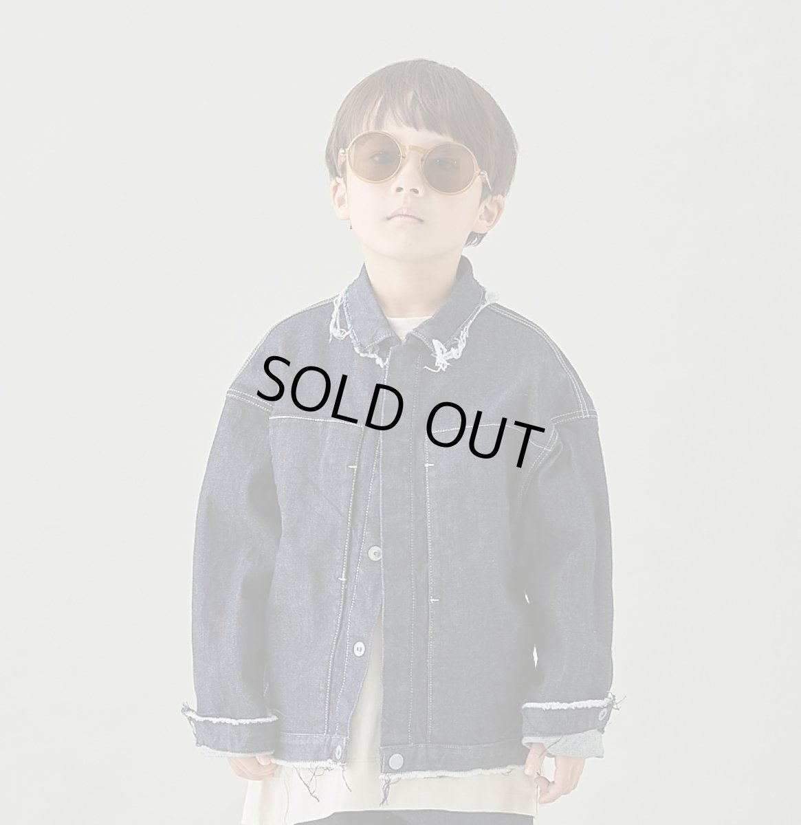 画像1: MOUN TEN. マウンテン denim work blouson(organic cotton) 110cm-140cm (1)