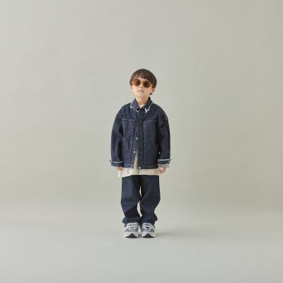 画像1: MOUN TEN. マウンテン denim work blouson(organic cotton) 0(145-155cm)