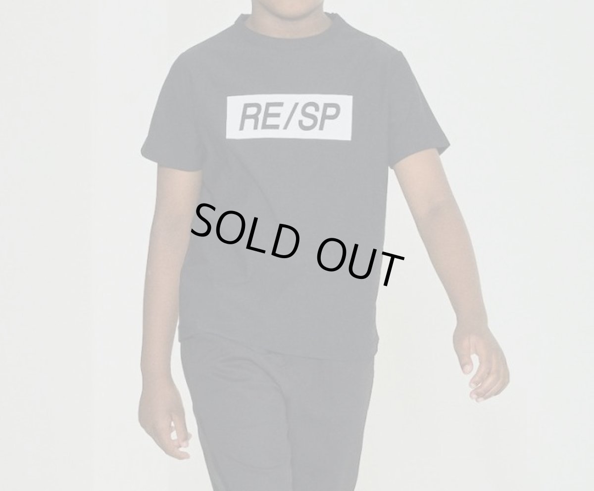 画像1: RE/SP アールイーエスピー BOX TEE BLACK 130cm-160cm  (1)
