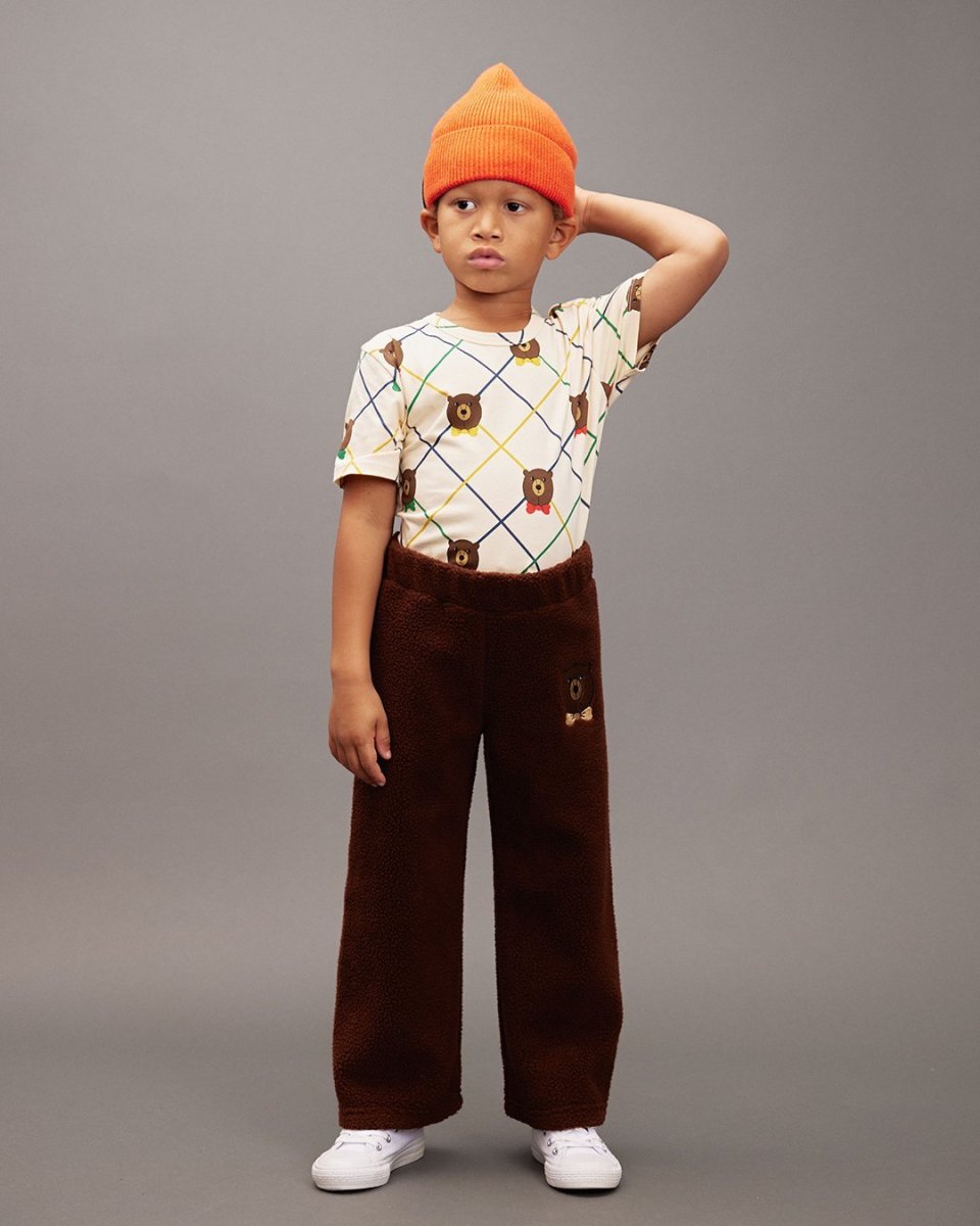 画像2: Mini Rodini ミニロディー二 BEAR CHECK T-SHIRT  (2)