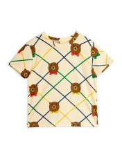 画像1: Mini Rodini ミニロディー二 BEAR CHECK T-SHIRT  (1)