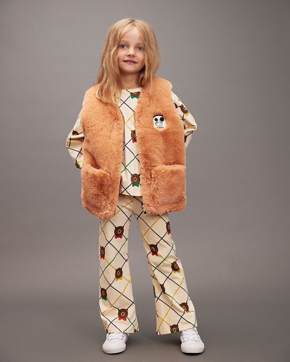 画像2: Mini Rodini ミニロディー二 BEAR CHECK LONG SLEEVE T-SHIRT  (2)