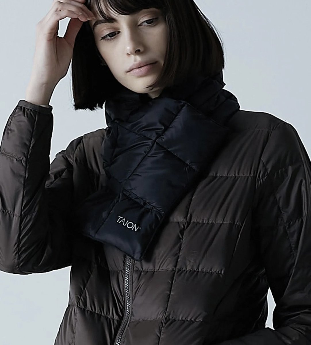 画像2: TAION タイオン ベーシック ダウンマフラー (2)