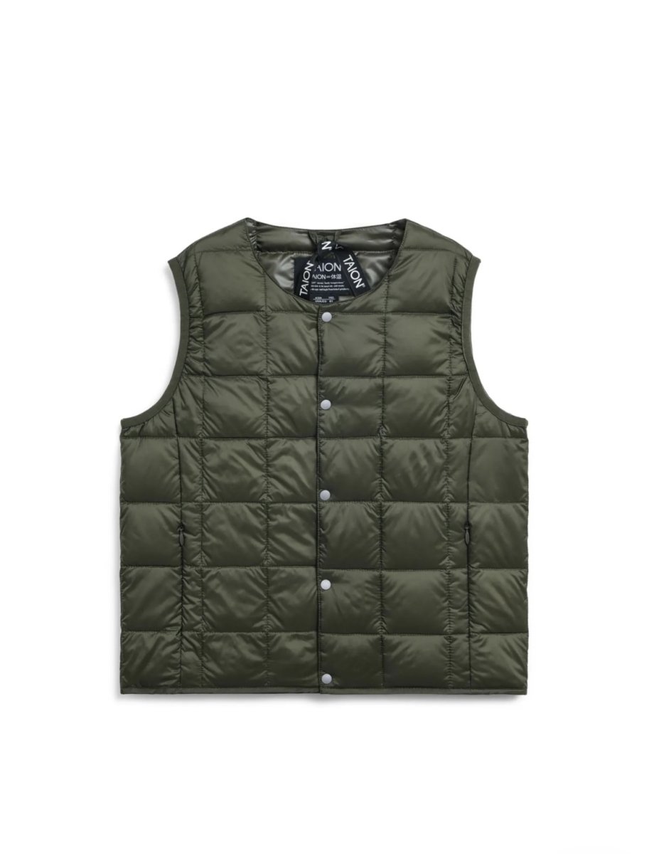 画像1: TAION タイオン KIDS キッズ ベーシック クルーネック インナーダウンベスト (1)