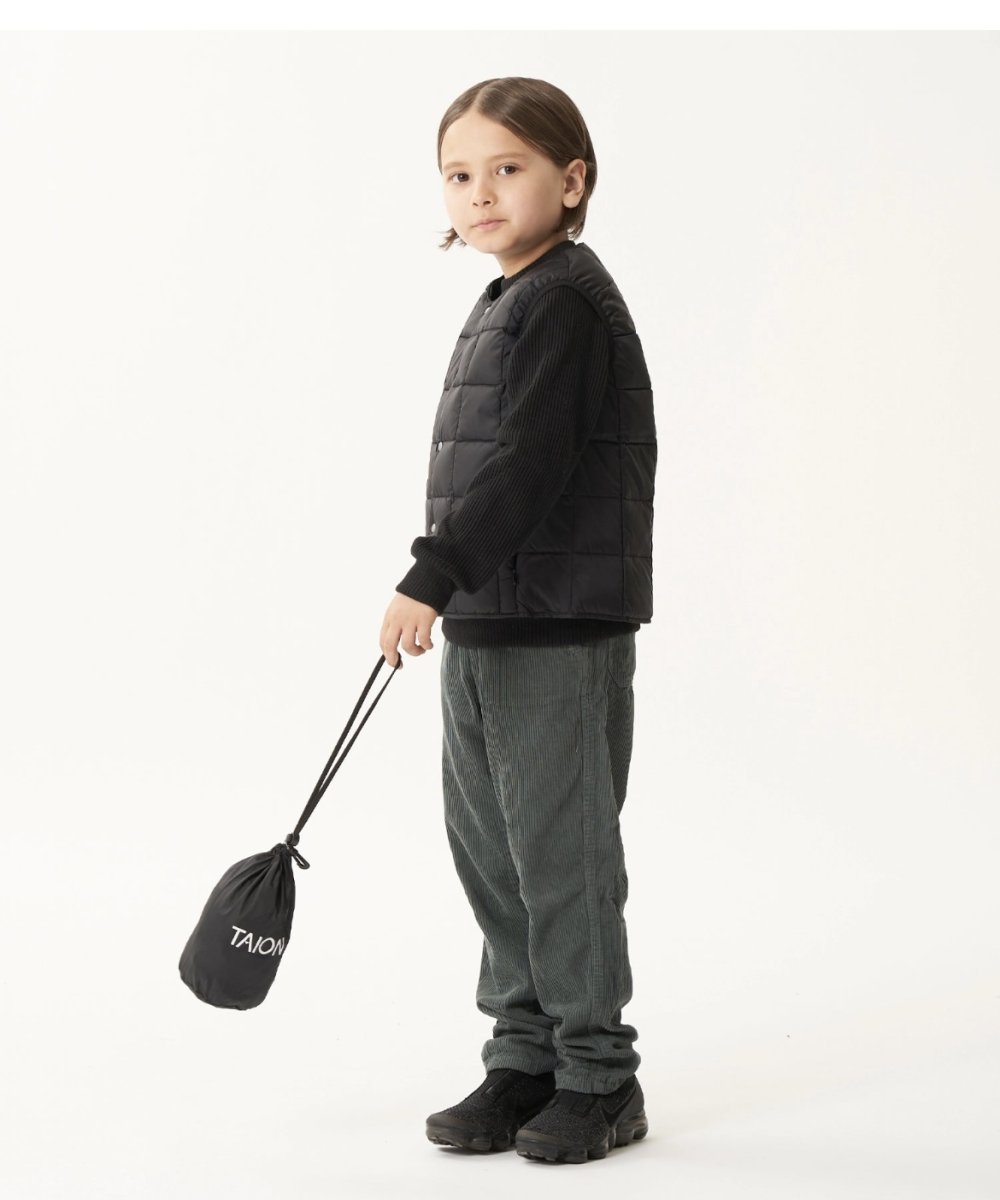 画像3: 【SALE20%OFF】TAION タイオン KIDS キッズ ベーシック クルーネック インナーダウンベスト (3)