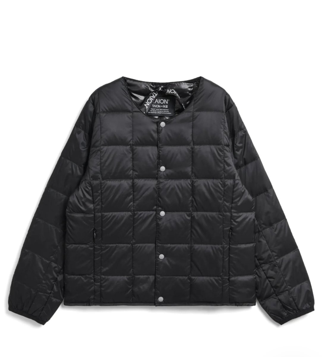 画像1: TAION タイオン KIDS キッズ ベーシック クルーネックボタン インナーダウンジャケット (1)