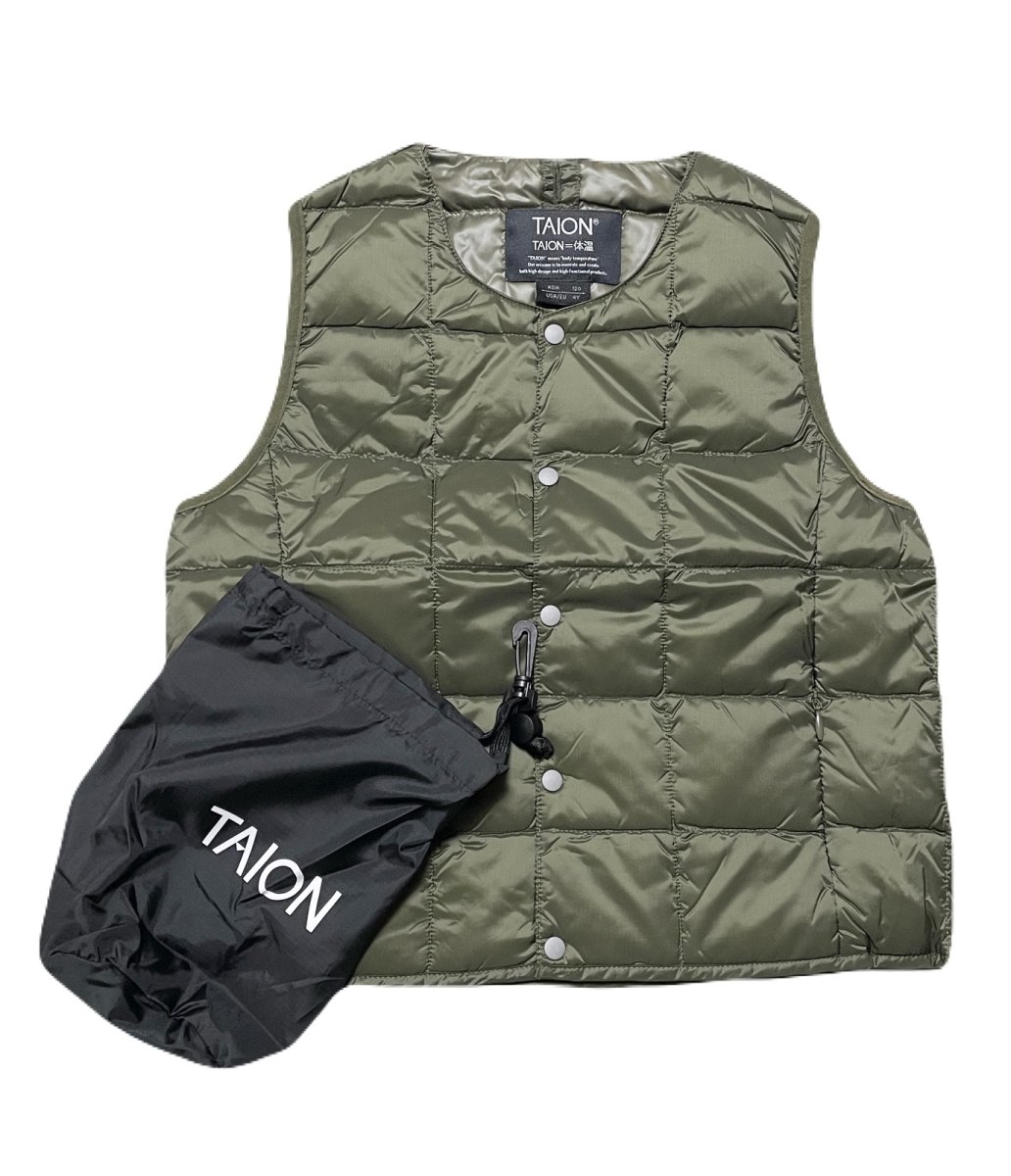 画像3: TAION タイオン KIDS キッズ ベーシック クルーネック インナーダウンベスト (3)