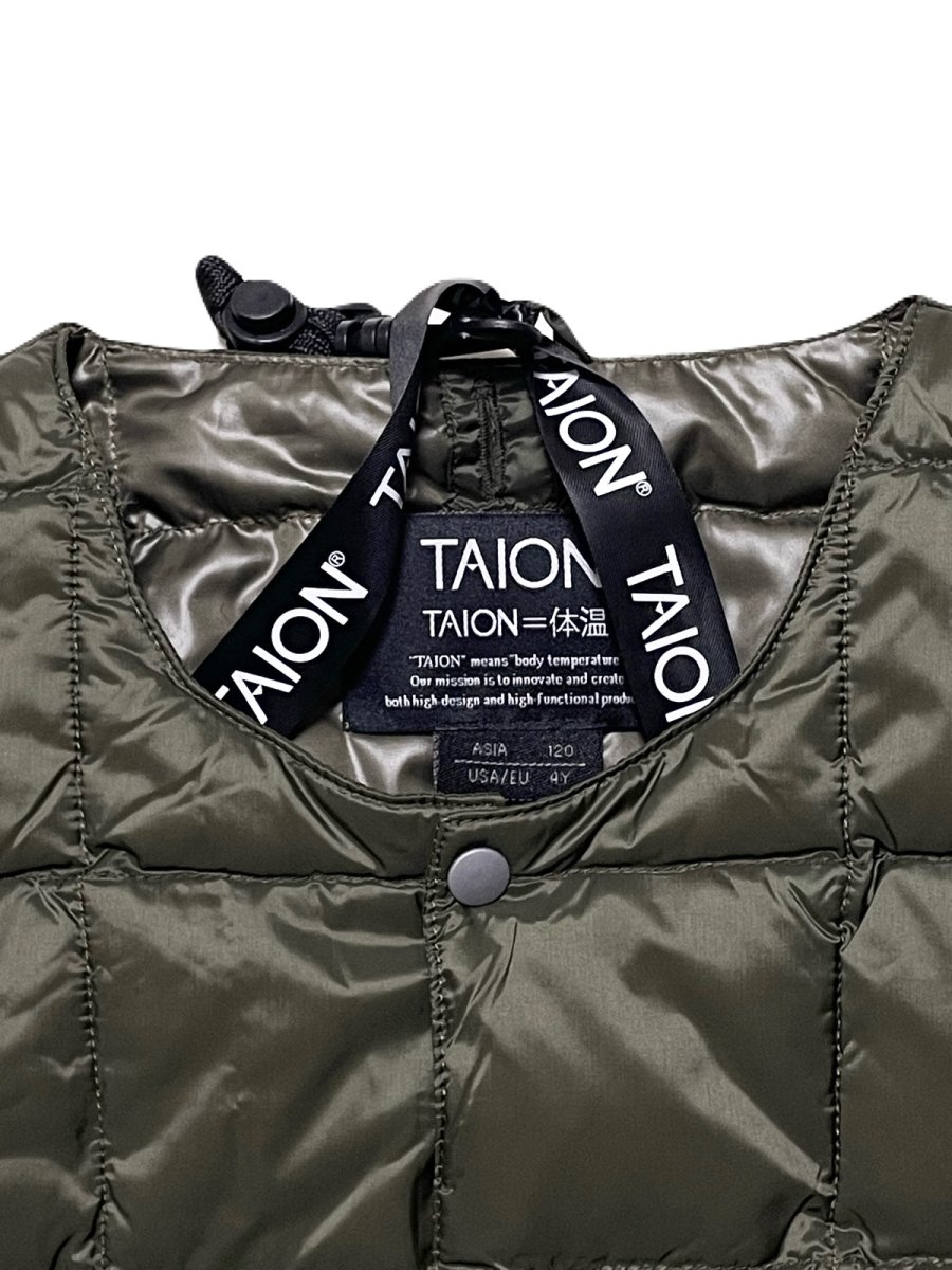 画像4: TAION タイオン KIDS キッズ ベーシック クルーネック インナーダウンベスト (4)