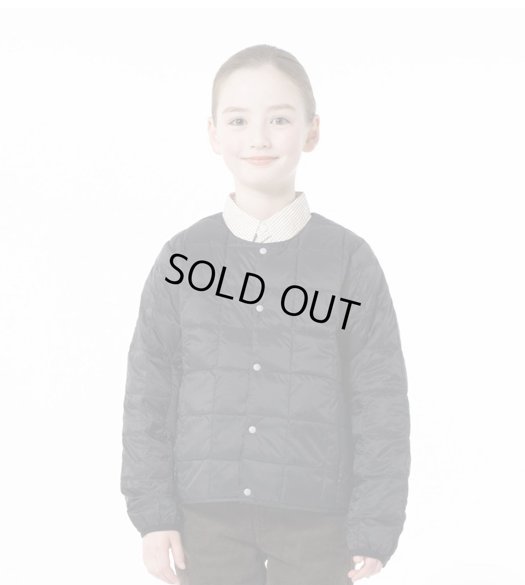 画像2: 【SALE30%OFF】TAION タイオン KIDS キッズ ベーシック クルーネックボタン インナーダウンジャケット (2)