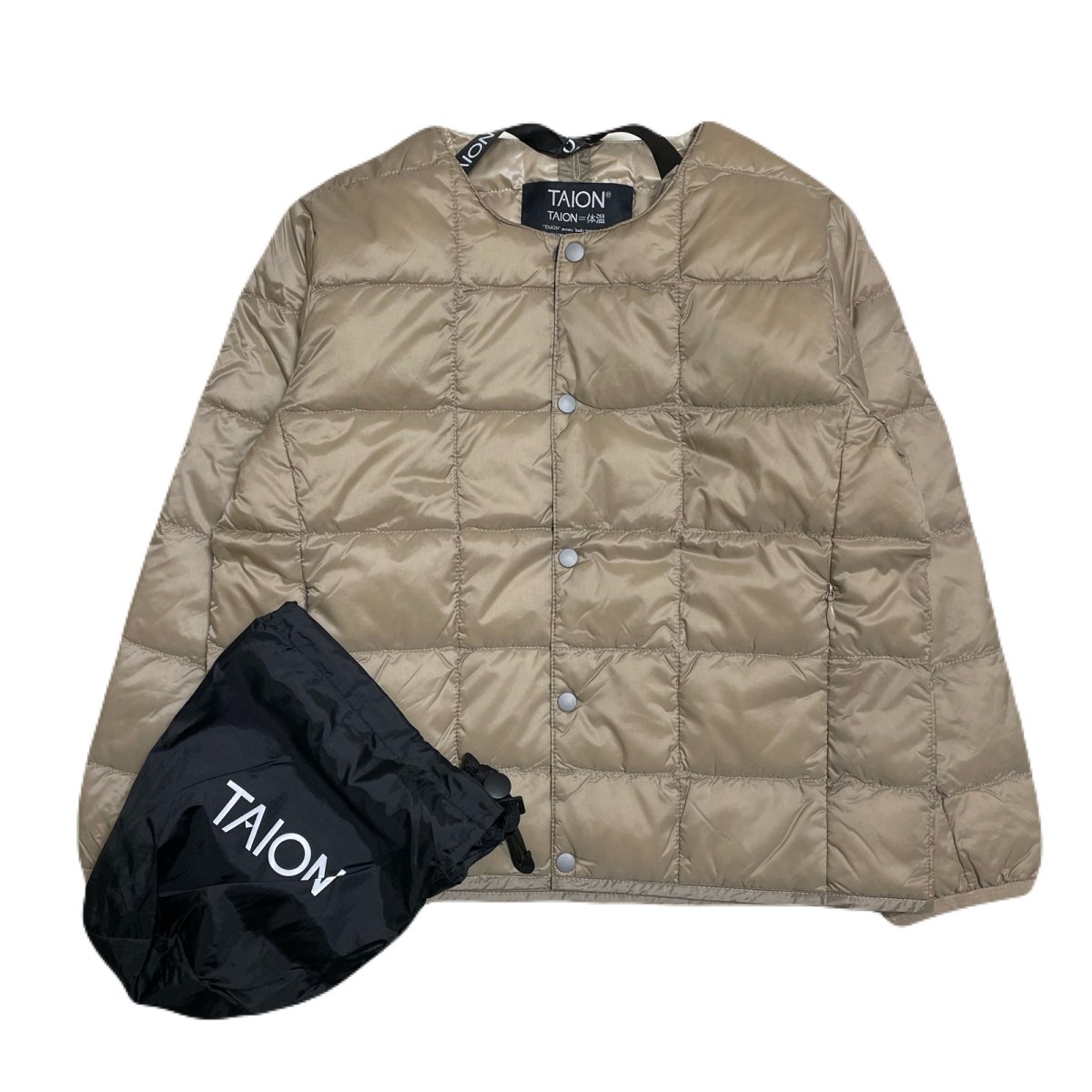 画像3: TAION タイオン KIDS キッズ ベーシック クルーネックボタン インナーダウンジャケット (3)