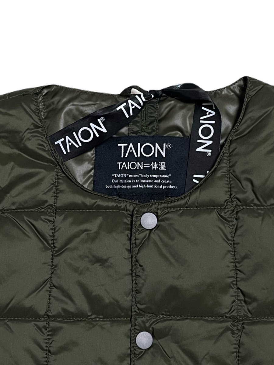画像5: TAION タイオン KIDS キッズ ベーシック クルーネックボタン インナーダウンジャケット (5)