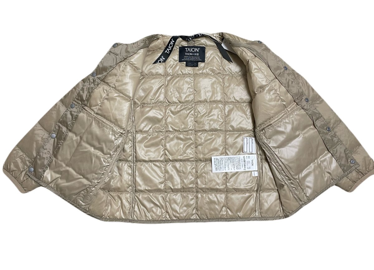 画像7: TAION タイオン KIDS キッズ ベーシック クルーネックボタン インナーダウンジャケット (7)