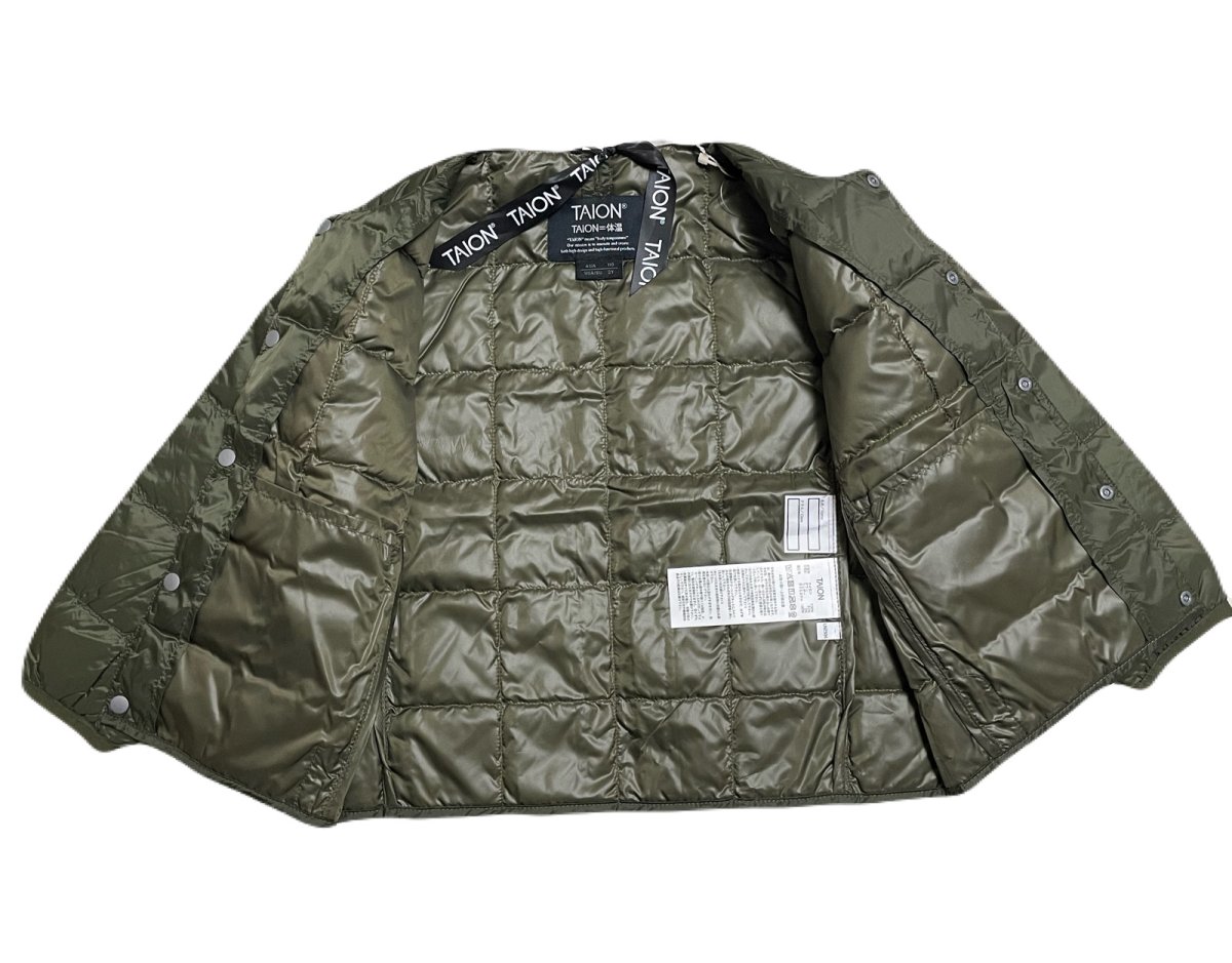 画像8: TAION タイオン KIDS キッズ ベーシック クルーネックボタン インナーダウンジャケット (8)