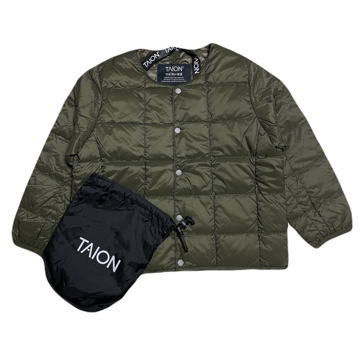 画像4: TAION タイオン KIDS キッズ ベーシック クルーネックボタン インナーダウンジャケット (4)