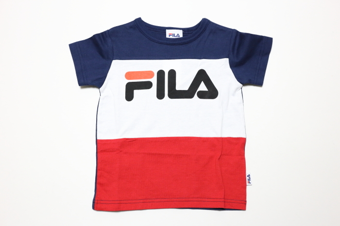 FILA(フィラ) トリコロールTシャツ 【コン/レッド】【キッズ/ベビー