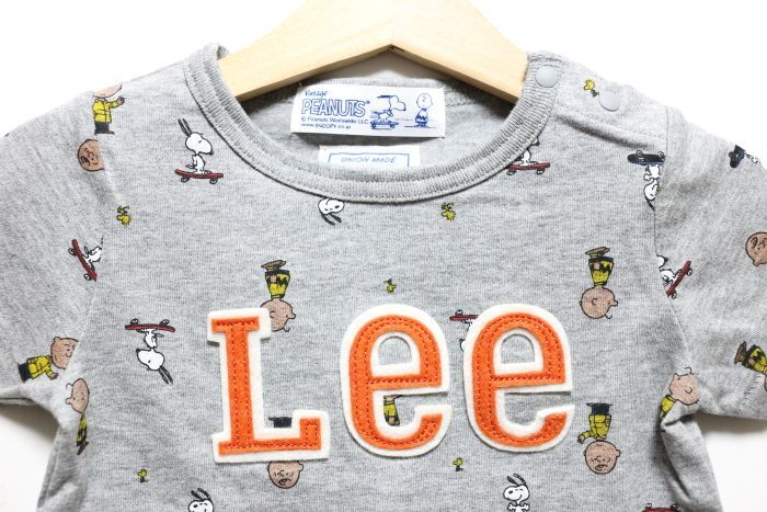 Sale30 Off Lee リー Stompstamp ストンプスタンプ Peanuts ピーナッツ スヌーピー半袖tシャツ グレー キッズ ベビー 80 140cm