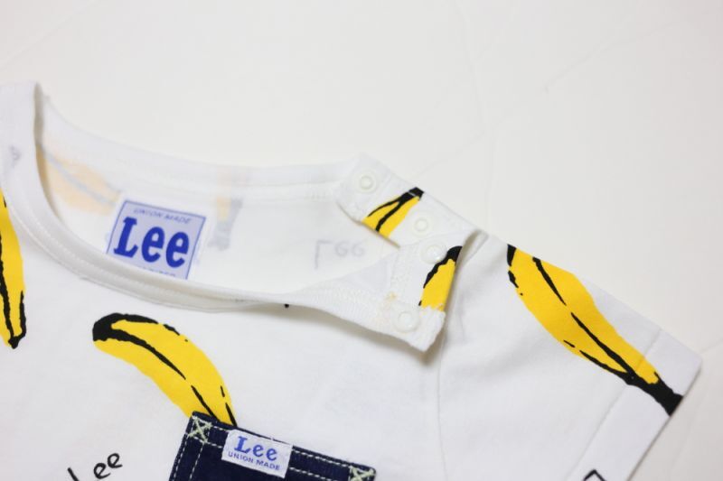 リーTシャツ ベビー キッズ 子供服 Leeバナナ総柄Tシャツ【ホワイト