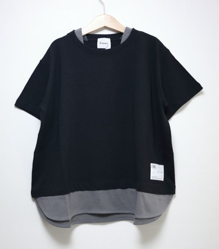 画像1: 6°vocaLe（セスタヴォカーレ）レイヤードTシャツ 【BLACK】【130-160cm】 (1)