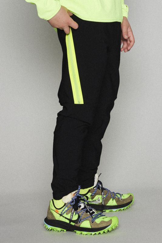 アールイーエスピー キッズ 子供服 RESP TEC PANTS 【BLACK/LIME