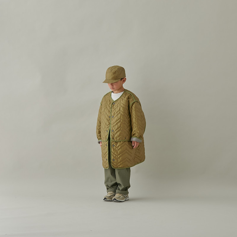 MOUN TEN. マウンテン zigzag quilt sepalate coat light khaki