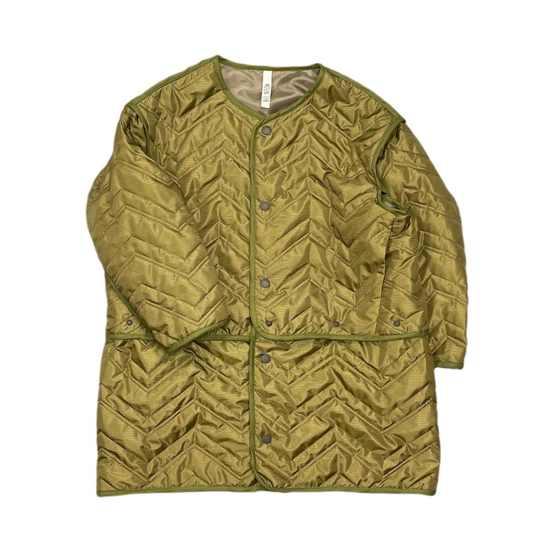 MOUN TEN. マウンテン zigzag quilt sepalate coat light khaki